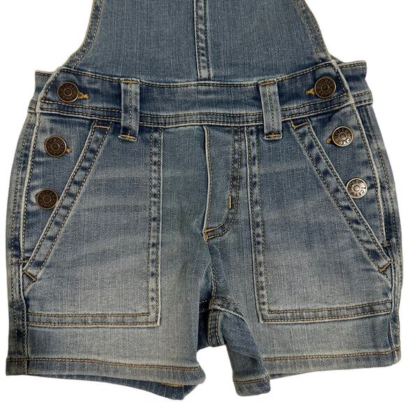 NWT Crewcuts Girls Denim Shortalls Size 4 - Picture 2 of 7